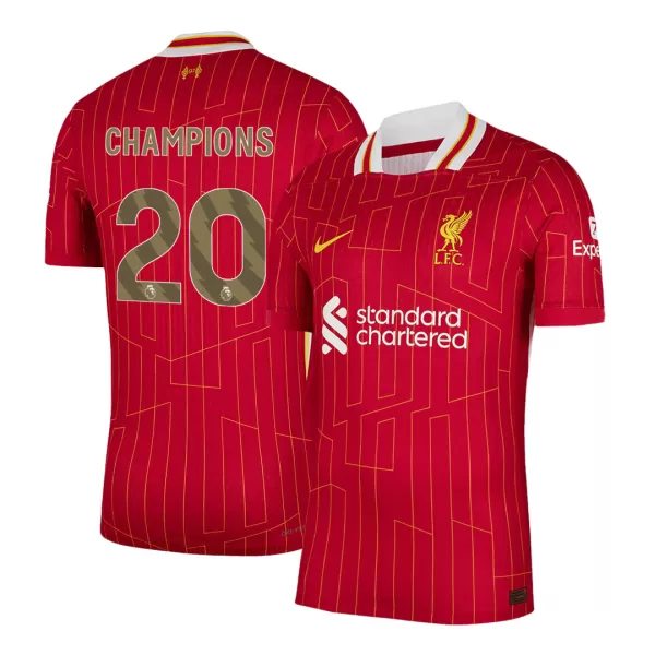 [Super Quality] Men's Liverpool CHAMPIONS #20 Home Soccer Jersey Champion Edition 2024/25 - thejerseys