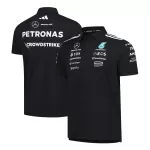 Mercedes AMG Petronas F1 Black Team Polo Shirt 2025 - thejerseys