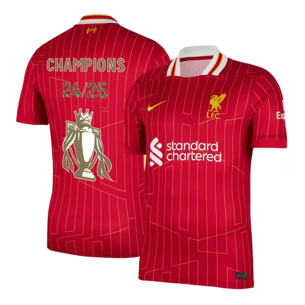 [Super Quality] Men's Liverpool Home Soccer Jersey CHAMPIONS 24/25 - thejerseys