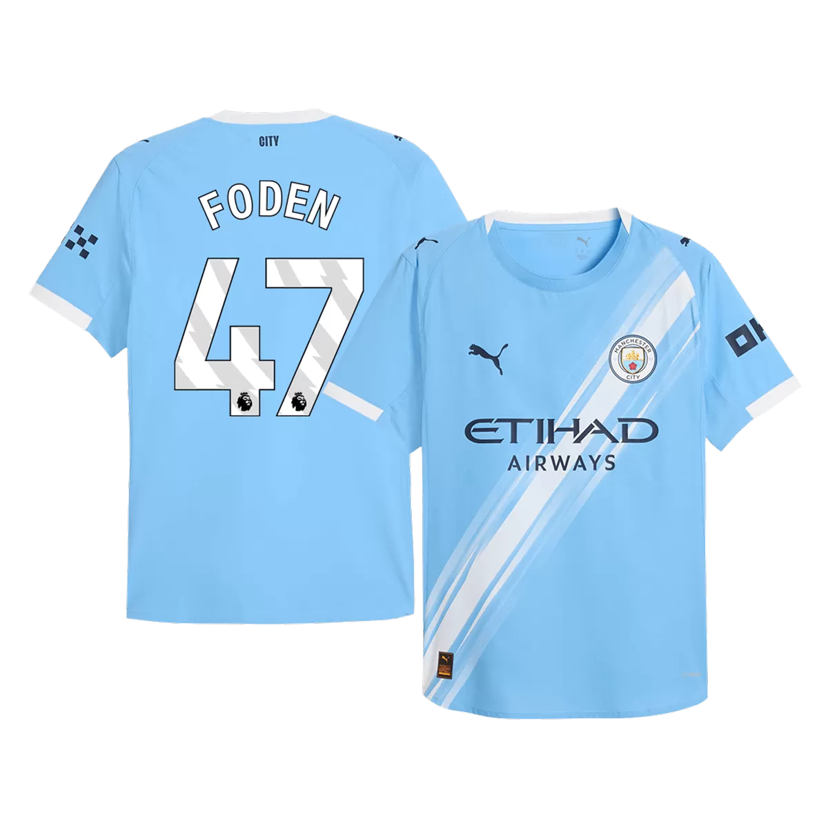 Manchester City FODEN #47 Home Soccer Jersey 2025/26 - thejerseys