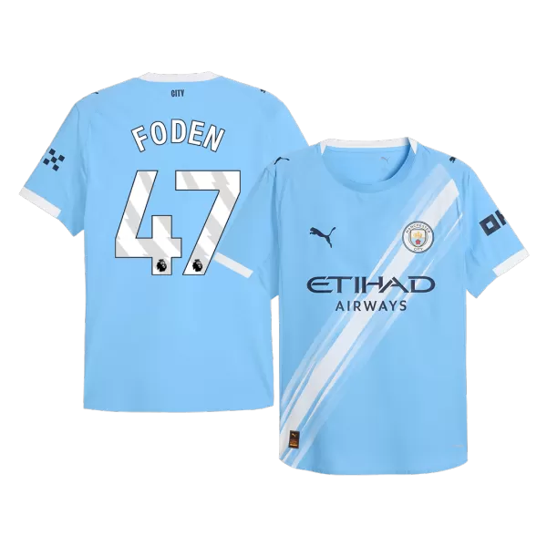 Manchester City FODEN #47 Home Soccer Jersey 2025/26 - thejerseys