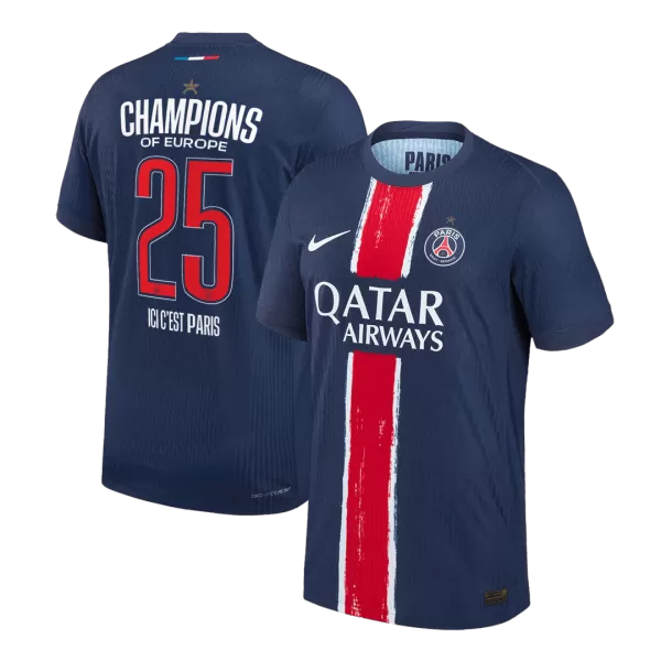 PSG CHAMPIONS #25 Home Match Jersey 2024/25 Champion Edition - thejerseys