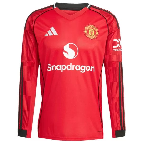 Manchester United Home Long Sleeve Jersey 2025/26 - thejerseys