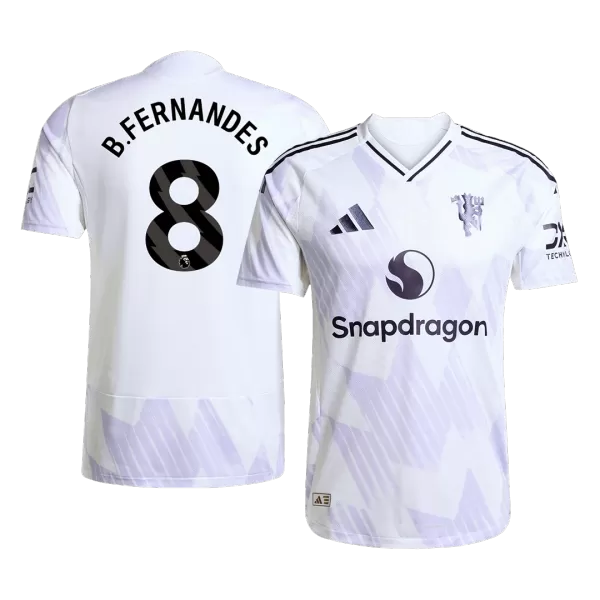 B.FERNANDES #8 Manchester United Away Match Jersey Player Version 2025/26 - thejerseys