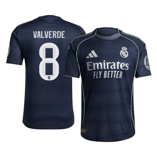 VALVERDE #8 Real Madrid Away Match Jersey Player Version 2025/26 - thejerseys