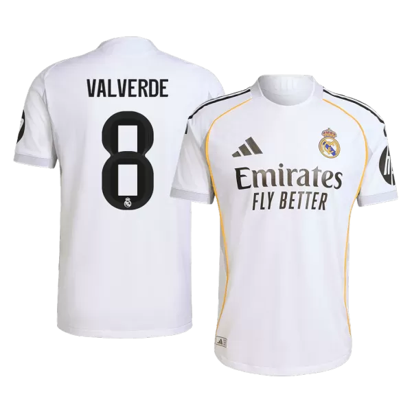 VALVERDE #8 Real Madrid Home Match Jersey Player Version 2025/26 - thejerseys