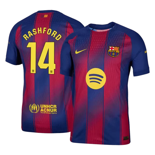 RASHFORD #14 Barcelona Home Match Jersey Player Version 2025/26 - thejerseys