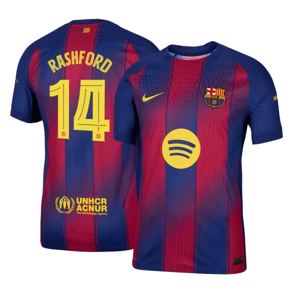 RASHFORD #14 Barcelona Home Match Jersey Player Version 2025/26 - UCL - thejerseys