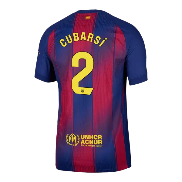 CUBARSÍ #2 Barcelona Home Match Jersey Player Version 2025/26 - thejerseys