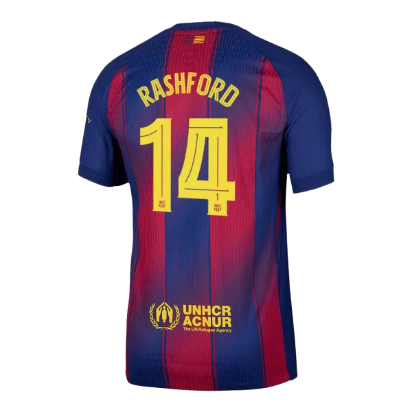 RASHFORD #14 Barcelona Home Match Jersey Player Version 2025/26 - UCL - thejerseys