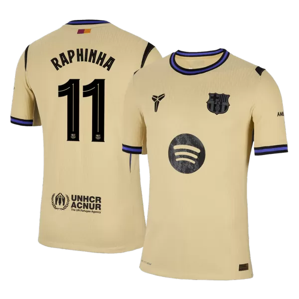 RAPHINHA #11 Barcelona Away Match Jersey Player Version 2025/26 - UCL - thejerseys