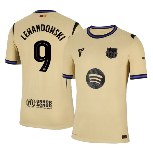 LEWANDOWSKI #9 Barcelona Away Match Jersey Player Version 2025/26 - UCL - thejerseys