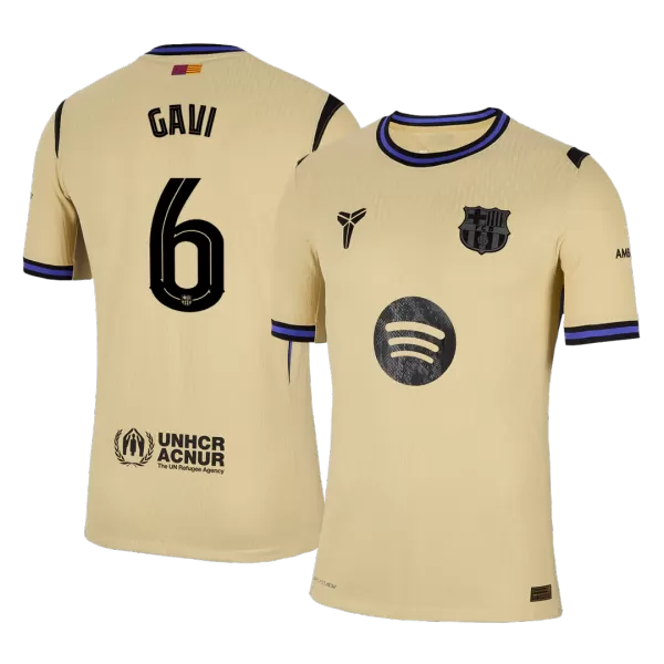 GAVI #6 Barcelona Away Match Jersey Player Version 2025/26 - UCL - thejerseys