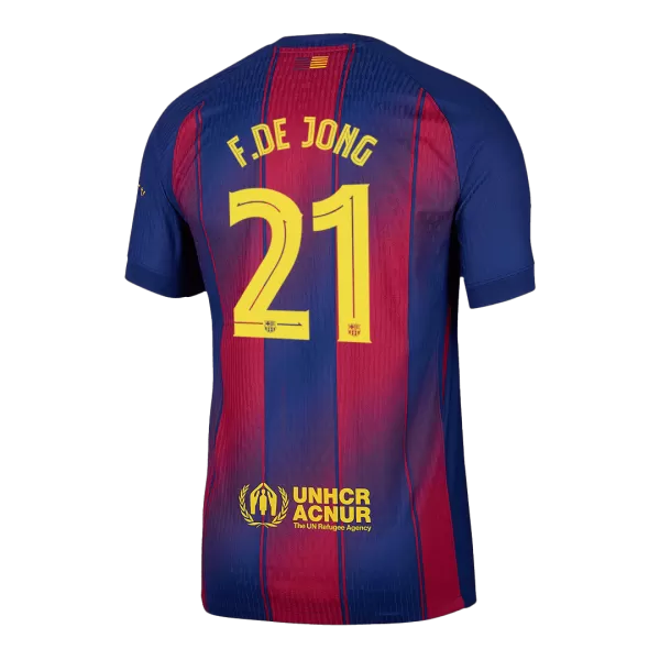 F.DE JONG #21 Barcelona Home Match Jersey Player Version 2025/26 - UCL - thejerseys