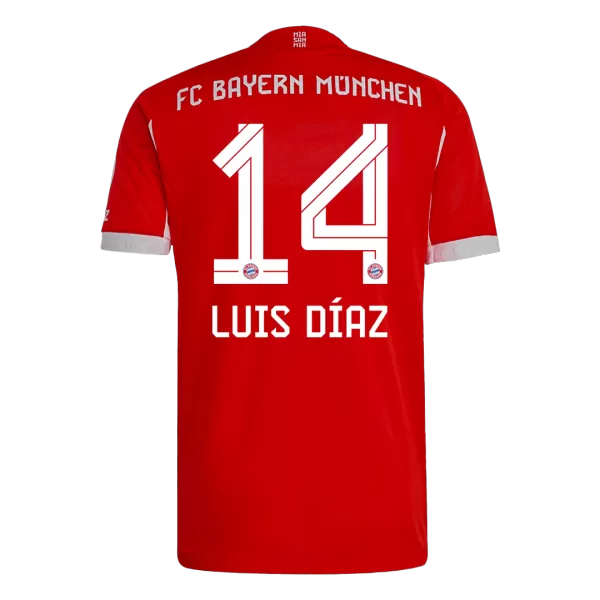 LUIS DÍAZ #14 Bayern Munich Home Match Jersey Player Version 2025/26 - thejerseys