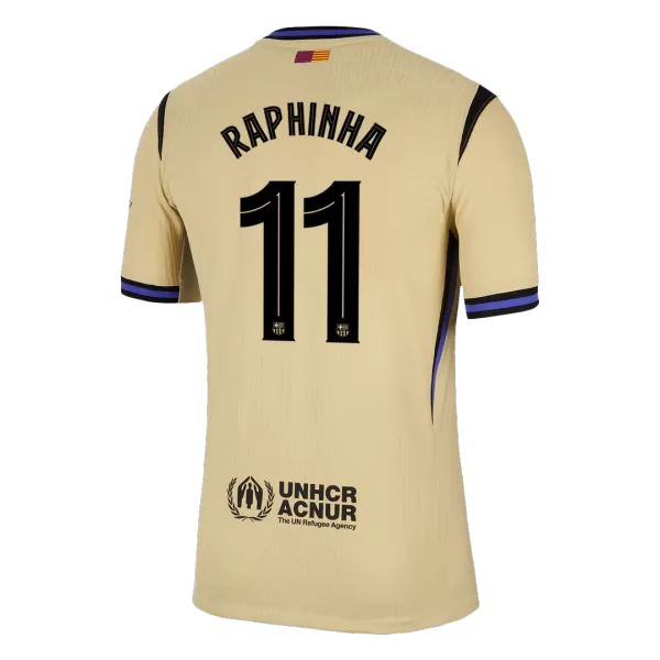 RAPHINHA #11 Barcelona Away Match Jersey Player Version 2025/26 - UCL - thejerseys
