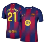 F.DE JONG #21 Barcelona Home Match Jersey Player Version 2025/26 - thejerseys