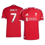 WIRTZ #7 Liverpool Home Match Jersey Player Version 2025/26 - thejerseys