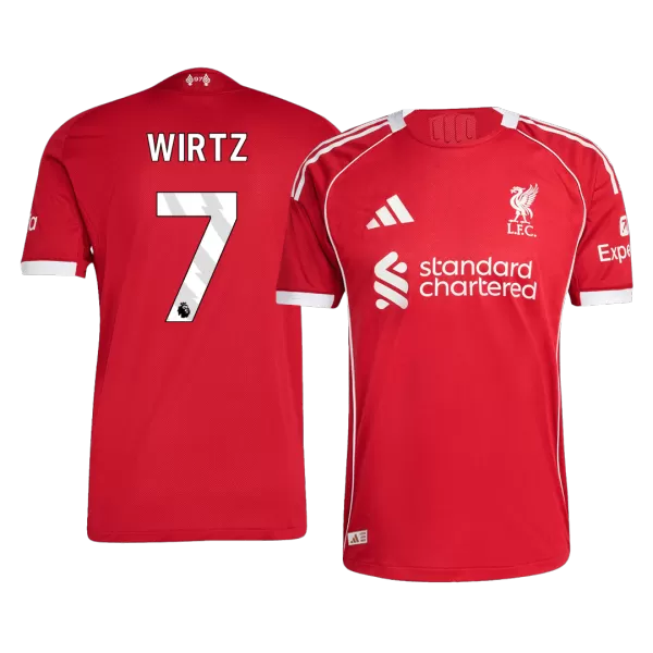 WIRTZ #7 Liverpool Home Match Jersey Player Version 2025/26 - thejerseys