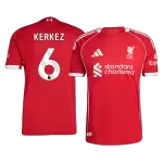 KERKEZ #6 Liverpool Home Match Jersey Player Version 2025/26 - thejerseys