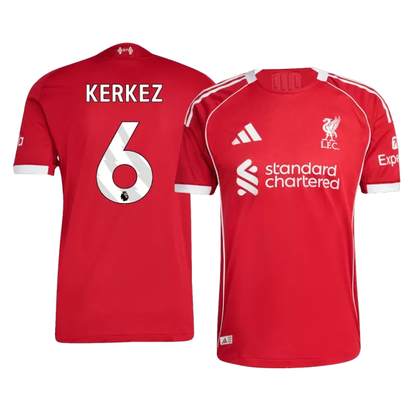 KERKEZ #6 Liverpool Home Match Jersey Player Version 2025/26 - thejerseys