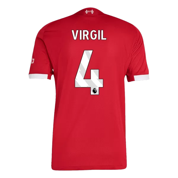 VIRGIL #4 Liverpool Home Match Jersey Player Version 2025/26 - thejerseys