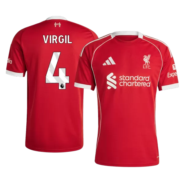 VIRGIL #4 Liverpool Home Jersey 2025/26 - thejerseys