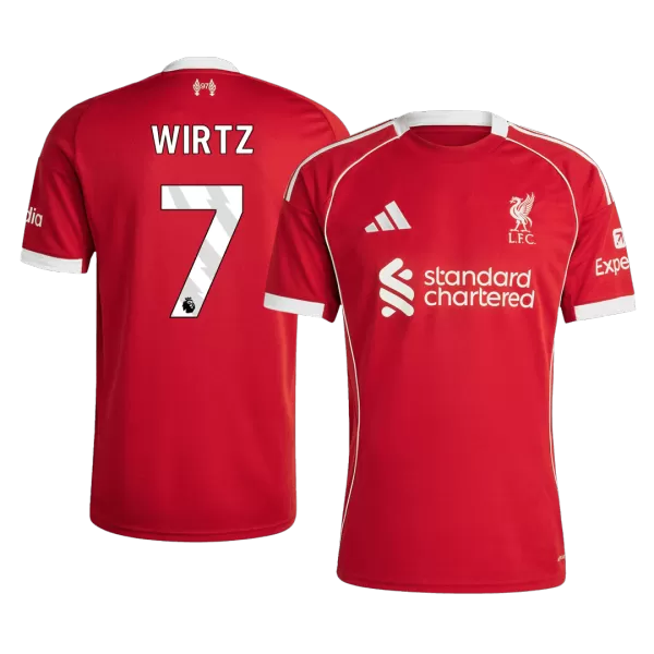 WIRTZ #7 Liverpool Home Jersey 2025/26 - thejerseys