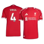 VIRGIL #4 Liverpool Home Match Jersey Player Version 2025/26 - thejerseys