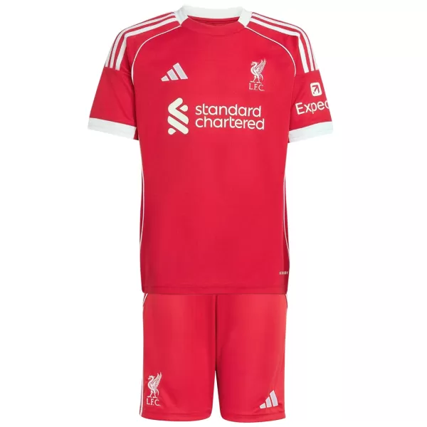 Kids Liverpool Home Jersey Kit 2025/26 - thejerseys