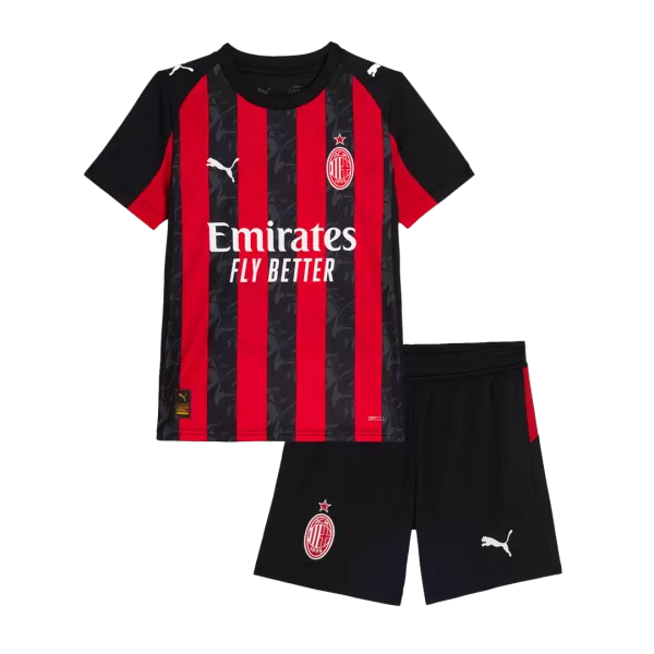 Kids AC Milan Home Jersey Kit 2025/26 - thejerseys
