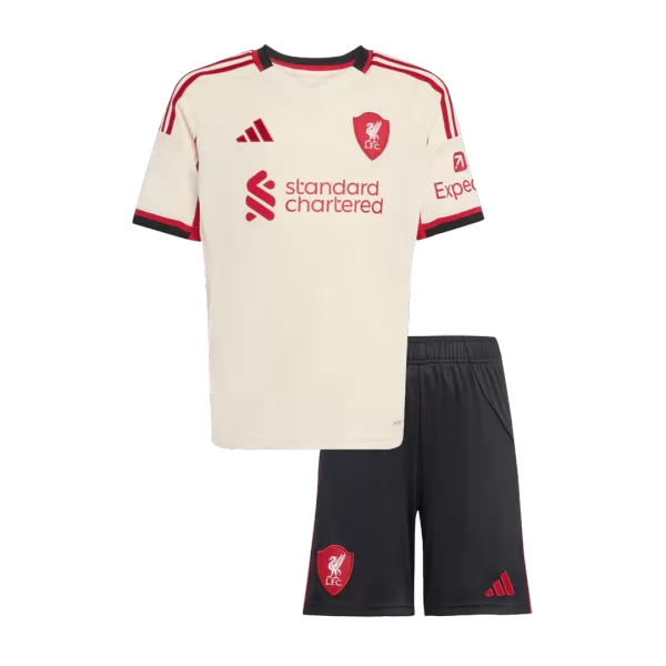 Kid's Liverpool Away Jersey Kit(Jersey+Shorts) 2025/26 - thejerseys