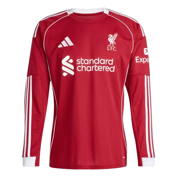 Liverpool Home Long Sleeve Jersey 2025/26 - thejerseys