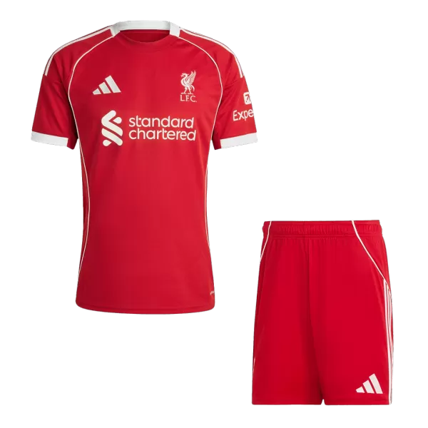 Men's Liverpool Home Jersey (Jersey+Shorts) Kit 2025/26 - thejerseys