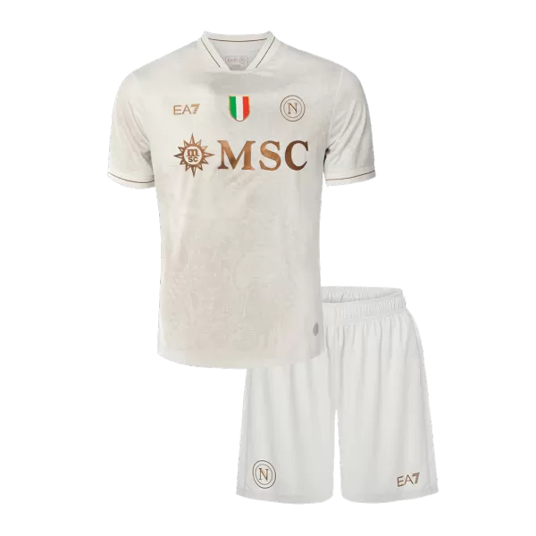Kid's Napoli Away Jersey Kit(Jersey+Shorts) 2025/26 - thejerseys