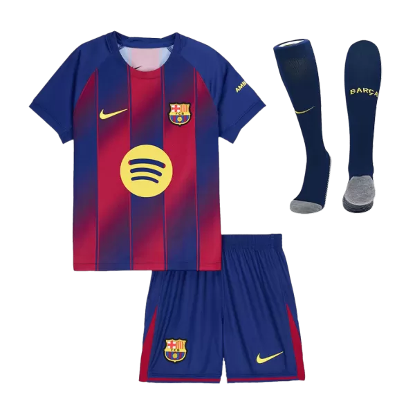 Kid's Barcelona Home Jersey Full Kit 2025/26 - thejerseys