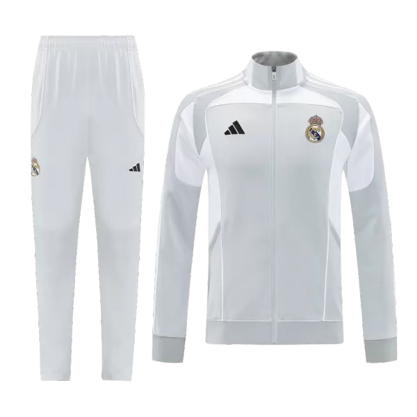 Real Madrid Training Jacket Kit(Jacket+Pants) 07 Gray 2025/26 - thejerseys