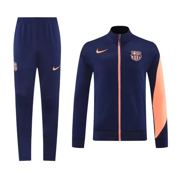 Barcelona Training Jacket Kit(Jacket+Pants) Navy&Orange 2025/26 - thejerseys
