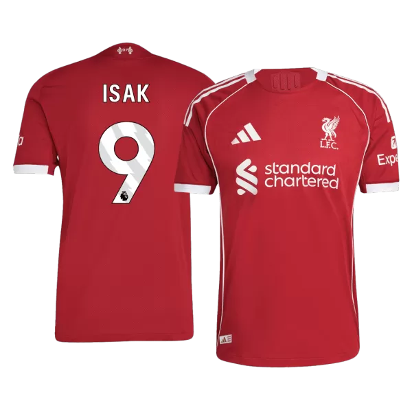 Liverpool ISAK #9 Home Match Jersey 2025/26 - thejerseys
