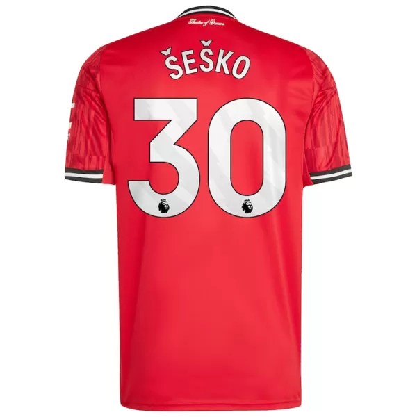 ŠEŠKO #30 Manchester United Home Jersey 2025/26 - [Super Quality] - thejerseys