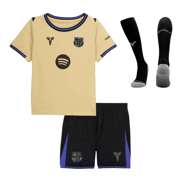 Kids Barcelona Away Jersey Full Kit 2025/26 - thejerseys