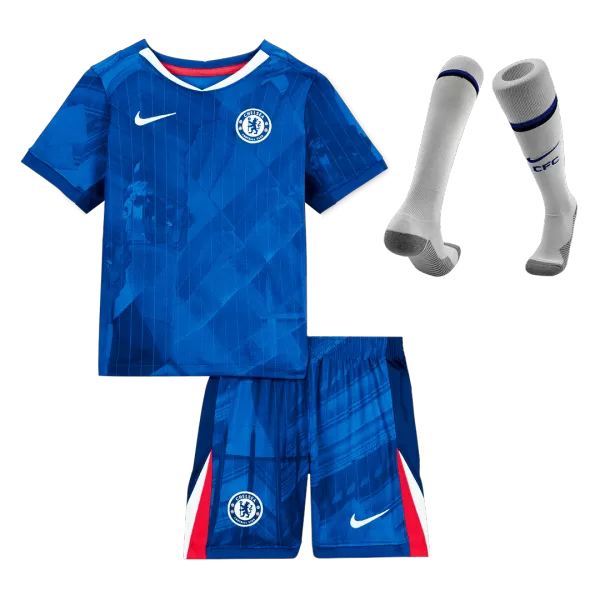 Kid's Chelsea Home Jersey Full Kit 2025/26 - thejerseys