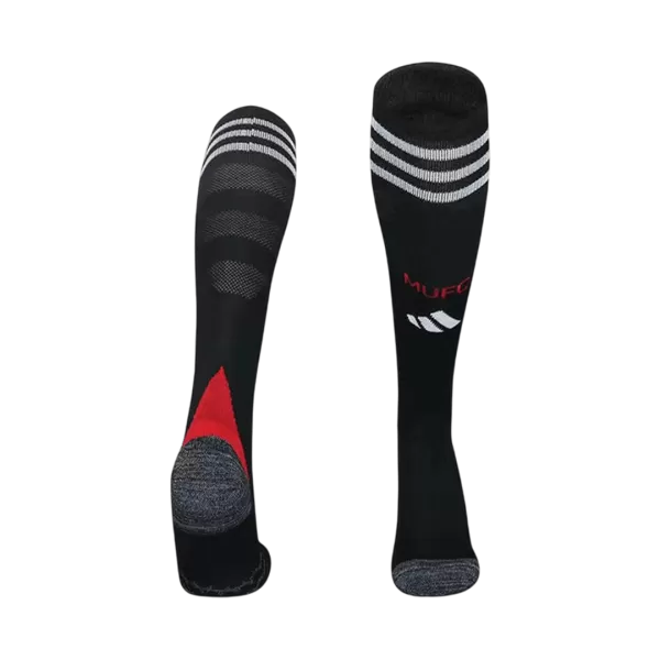 Kids Adidas Manchester United Home Soccer Socks 2025/26 - thejerseys