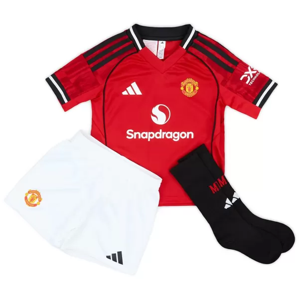 Kids Manchester United Home Jersey Full Kit 2025/26 - thejerseys