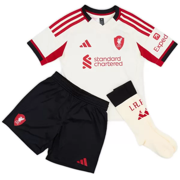 Kids Liverpool Away Jersey Full Kit 2025/26 - thejerseys
