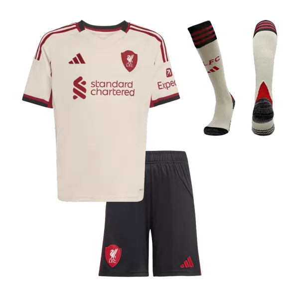 Kid's Liverpool Away Jersey Full Kit 2025/26 - thejerseys