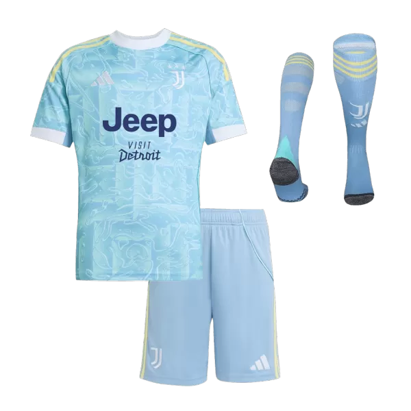 Kid's Juventus Away Jersey Full Kit 2025/26 - thejerseys