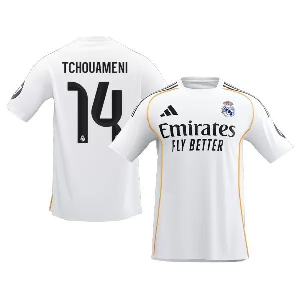 TCHOUAMENI #14 Real Madrid Home Soccer Jersey 2025/26 White - thejerseys