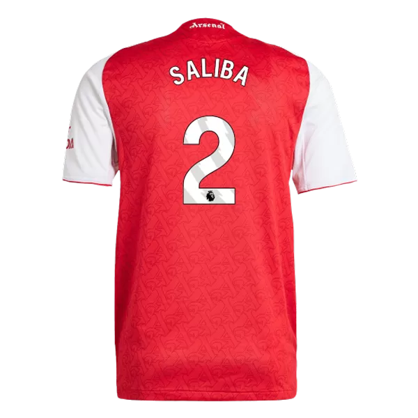 SALIBA #2 Arsenal Home Match Jersey Player Version 2025/26 - thejerseys