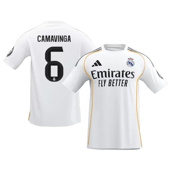 CAMAVINGA #6 Real Madrid Home Soccer Jersey 2025/26 White - thejerseys